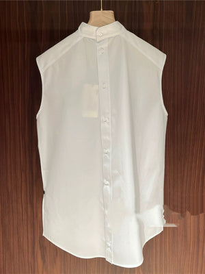 Sleeveless cotton shirt