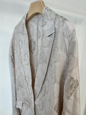 Mid-length blazer with jacquard design