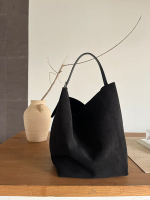 Large-capacity suede tote bag!